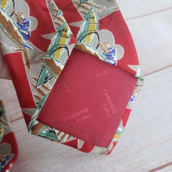 Renoma Paris 100% Silk Wind Surfing Print Tie - Picture 6 of 7
